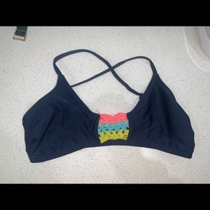 blue cross bikini top